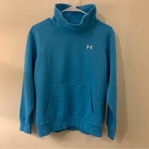 Women’s Under Armour Rival Fleece Funnel Neck Sweatshirt in Blue